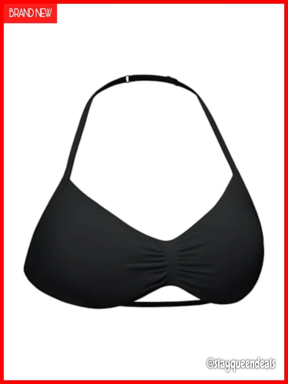 Strappy Sports Bra Open Back Adjustable Halter Wire Free Yoga Workout Bra